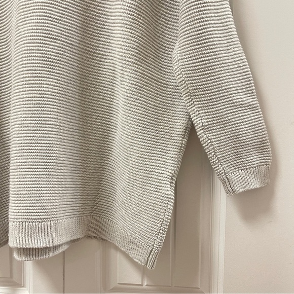 OAK + FORT Ribbed Knit Sweater Grey - Size S - Picture 3 of 11